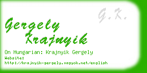 gergely krajnyik business card